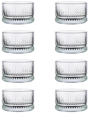 NORDIC SCHILLER Premium Kristall Glas Dessertschalen 8er Set 235 ml BLEI FREI Dessertbecher, Puddingschalen, Dessertschalen, Obst Servierschalen, Soßenschalen, Dessert Bowls