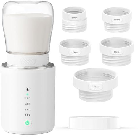 Flaschenwärmer Baby, Tragbarer Flaschenwärmer für unterwegs, 3-in-1 Flaschenwärmer Baby Unterwegs, Elektrischer Flaschenwärmer mit USB Wiederaufladbar für die meisten Babyflaschen