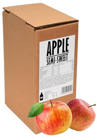 PRESSUICE Cloudy Apple Juice 100% Cold-Pressed NFC 5 l | Bag-in-Box with Tap, Semi-Sweet Flavour, Not From Concentrate, Naturally Cloudy, No Added Sugar, No Additives, Vegan