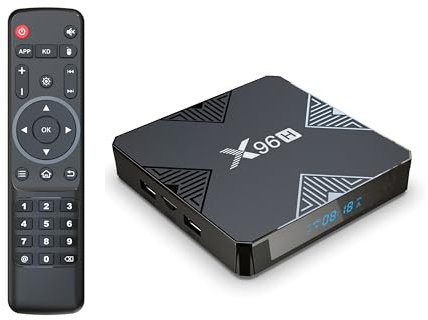 2024 X96H Box TV Android 13.0, 4 Go de RAM 32 Go de ROM Allwinner H618 Quad-Core, Prise en Charge de la Double Connexion 2.4G/5G WiFi 6, BT 5.0, 100M Ethernet Ultral HD 4k 6k Boîtier TV