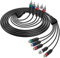 MEIRIYFA 5RCA Maschio a Femmina Cavo Audio Video, YPbPr Component Cavo di Estensione Video per Lettore DVD, VCR, Videocamera, HDMI Crossover, Set Top Box (1.8M)