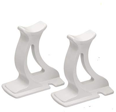 VALDERN Pair of Universal Column Radiator Support Feet in White | Black | Anthracite Grey - 100 mm (3.94 inch) (White)
