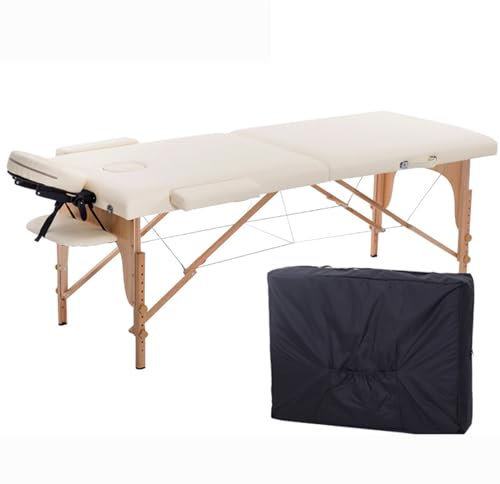 Tragbares faltbares Spa-Bett mit verstellbaren Beinen und Tragetasche, 2 Abschnitte, Massageliege für Wimpern- und Spa-Behandlungen