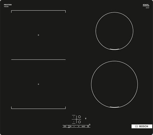 Bosch PVS611BB6H, Serie 4, Piano cottura a induzione, 4 fuochi, 60 cm, Nero