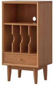 Solid Wood Record Storage Shelf/Holder Small Bookcase for Albums CDs Magazines Display Cabinet for Record Players and DVDs Rustic Record Cabinet Organizer