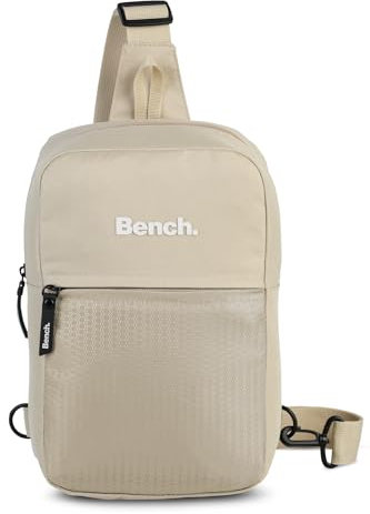 BENCH Bold Damen und Herren Sling Bag Umhängetasche Tasche Handtasche Schultertasche Crossbody, sand, 29 x 20 x 12 cm