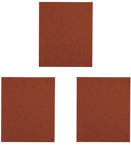 kwb Feuille de papier abrasif Flint 230x280 mm en sable de quartz de grain 60, bon encollage et support papier robuste pour le ponçage grossier du bois et de la peinture (Lot de 3)