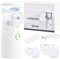 Nébuliseur Portable Silencieux, Nebulisateur Inhalateur pour Adultes et Enfants, Nébuliseur Rechargeable avec 2 Masques et Embout, Machine de Nébuliser, Aérosol Inhalateur pour La Maison Les Voyages