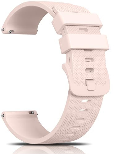 YLK 22mm Cinturino Compatibile con Amazfit GTR 3/3 Pro/Amazfit GTR 2/2e/Amazfit GTR 47 mm per Amazfit Stratos 2/3/Pace/Zepp Z, Silicone Cinturino per Xiaomi Mi Watch/S1/S1 Active (Rosa)