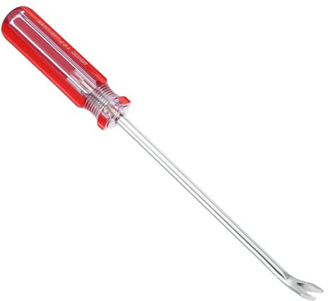 PATIKIL Polsterklammerentferner, 6 V-gebogener Konstruktionsklammerzieher Klammer Nagel Tack Werkzeug für Möbel Holzboden Bilderrahmen, Rot