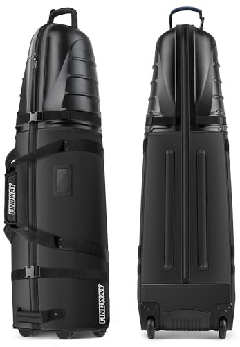 Findway Golf Travel Bags with Wheels and Hard Case Top, Protection for Golf Clubs, Durable, Lightweight and Portable, for Flight, Airline and Travel