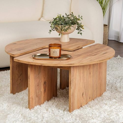 Dmora Couchtisch Codroipo 90x90x41h cm Braun, Quadrat