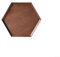 Vassoio da portata esagonale in legno di noce vintage, design elegante e funzionale (18 cm)