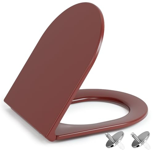 NeoArt Soft Close Toilet Seat – Durable, Environmentally Friendly Urea-Formaldehyde Resin & Fade-Resistant with Quick Release Design for Easy Clean, Universal Fit with Easy Top Fixing, D-Shape