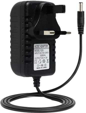 12V 3A Power Supply Adapter, AC 100-240V to DC 12V Power Supply, UK AC DC Adapter Plug 50-60hz Compatible with LED Strip Lights CCTV Cameras ADSL Modems Routers & More 5.5mm x 2.1mm