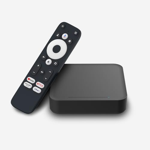 RockTek GT1 - Android TV Box | 2GB DDR4 RAM | 32GB Storage, HDMI 2.1, 4K, Wi-Fi 5, Bluetooth 5.2 | UHD Streamer for TV | Certified Google TV | UK Warranty