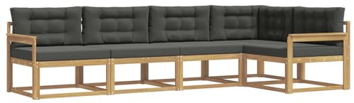vidaXL Outdoor-Sofagarnitur 4 pcs Weiß und Anthrazit Polyester, Moderne Terrasse, langlebige Outdoor-Möbel, wetterfeste Lounge, gemütliches Sofa, vielseitige Pool-Couch