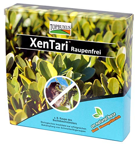 TOPBUXUS XenTari - Against Box Tree Caterpillars - 15g treats 150m2 Boxwood - Biological - Safe for Bees & Birds