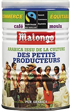 Malongo Cafe moulu pur arabica, Commerce Equitable Max Havelaar - La boîte de 250g
