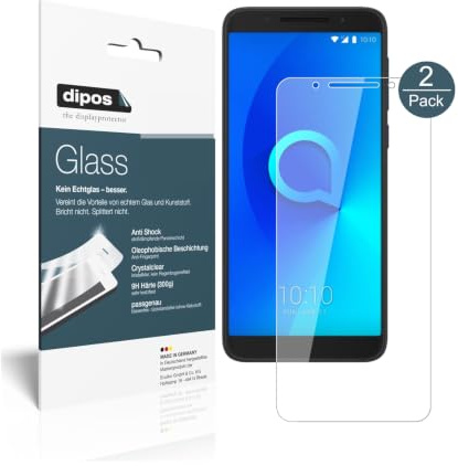 dipos 2x Displayschutzfolie 9H klar für Alcatel 3V