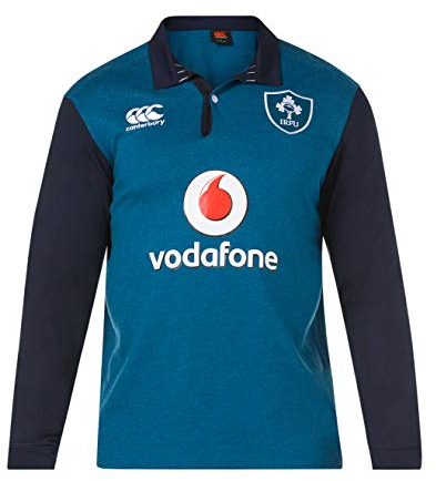 Canterbury Herren Offizielle Irland 18/19 Classic langärmelig alternateernate Rugby Jersey XS Moroccan Blue Marl