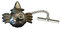 Giftsforall ft115a Krawattennadel mit Kette aus englischem Zinn, 3,3 x 2,8 cm