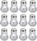 Westmark Lot de 12 salières en verre et acier inoxydable de 50 ml Argenté/transparent 653722E2