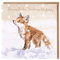 Wrendale - GX032 - Weihnachtskarte, Doppelkarte mit Umschlag, Fuchs, Besinnliche Weihnachtstage, 15cm x 15cm