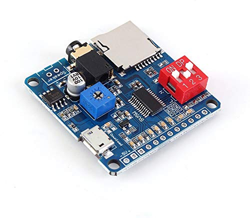 Mini Sprachwiedergabemodul, DY-SV5W Voice Playback Module, MP3-Player UART I/O Triggerverstärker Klasse D 5W