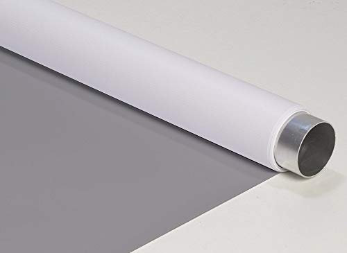 Fondart - Toile de Fond pour Photographie et Vidéo, Arrière-Plan Photographique Professionnel Réversible, Gris - Blanc, 150 x 305 cm