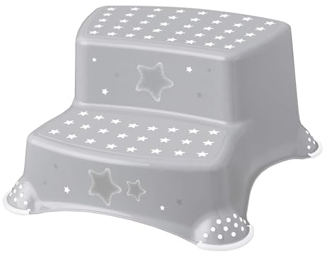 Lulabi Lulabi Stars Sgabello, Polipropilene, 2 gradini, Grigio - 4900 g