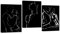 Mann und Frauen Sex Love Giclée-Leinwandgemälde Poster und Drucke, einfache Linien, sexy nackte Dame und Mann, Kunstwerk, schwarz-weiß, moderne Heimdekoration, einfach aufzuhängen, 30.5x40.6x3 Stück