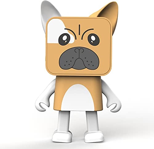 Altavoz Portátil Bluetooth - Forma de Bulldog que Baila - Inalámbrico y Potente - Tamaño Pequeño para Llevarlo donde Quieras - Autonomía 5h - para Móvil y Ordenador - Diseño Divertido y Original - MOB