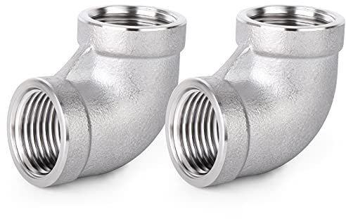 ERGAOBOY 2 pezzi 304 connettori angolati in acciaio inox 90 gradi, raccordi per tubi BSP femmina 3/4 x 3/4