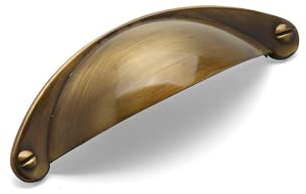 FittingsCo Antique English Traditional Half Moon Shaker Cup Handle, Kitchen & Bedroom Handle
