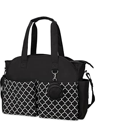 SONARIN Baby Wickeltasche,Multifunktionale Wasserdicht Reise Wickeltasche Umhängetasche Tragetasche Henkeltaschen mit Schnullertasche Grosse Kapazität für alle Babyzubehörteile(Schwarz)