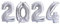 Folien Luftballon 2022 riese für Silvester Neujahr Party Deko Zahl Ballons Luftballons Zahlenballons (2022 Silber)