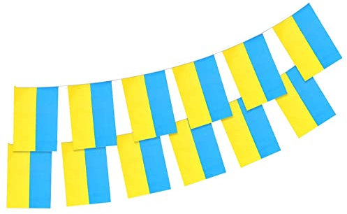 Danlai Ukrainische Flagge Bunting Banner Flagge Kleine Mini Flaggen National Polyester Hängende Banner für Party Home Decoration
