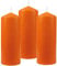 HS Candle Stumpenkerzen Wachskerzen Ø6cm x 17cm (3er Pack) Ocker - Lange Brenndauer, Hergestellt in EU, Kerzen Blockkerzen - Wachs Stumpen