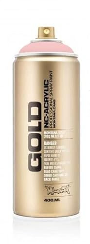 Montana Pintura en aerosol acrílica dorada - lata semi brillante de 400 ml (G3000 lichie)