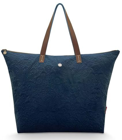 PiP Studio [W0724] Tote Bag Velvet Quiltey Days Blue 66x20x44cm