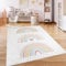Paco Home Teppich Kinderzimmer Kinderteppich Spielteppich Kurzflor rutschfest Krone Herzen Punkte Sonne Regenbogen Buchstaben, Grösse:160x220 cm, Farbe:Rosa 2