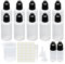 Reyshin 10 Pack 50ml Plastic Dropper Bottle, Plastic Empty Squeezable Dropper Bottles Eye Dropper Dispenser Paint Dropper Bottles with Funnel Measuring Cup Label Transfer Pipette, White