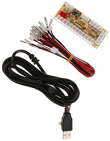 misppro Zero Delay Arcade Game Controller USB zu Joystick für PC, 1/2/3