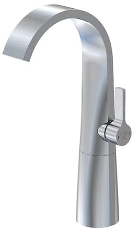 Steinberg Serie 280 Waschtischarmatur, hoch, seitenbedient, ohne Ablaufgarnitur, Ausladung 155mm, 2801700, Farbe: Chrom
