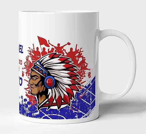 Taza de cerámica del atletico personalizada con nombre, taza atletico indios madrid personalizada, orgullo indio del atletico (Indioaleti, Ceramica)
