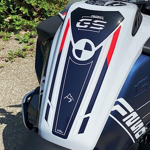 Resin Bike Adesivi Moto Compatibile con Bmw R 1250 GS Adventure Trophy 2021-2023. Protezioni Paraserbatoio da Urti e Graffi. Adesivi Resinati con Effetto 3D