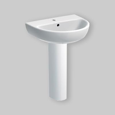 Geberit - Waschbecken L60 cm aus Keramik mit Überlauf - Serie Selnova - SFUCER0764LA