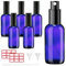 Phomanttonary 6 Flacons Vaporisateurs en Verre Bleu de 30ml, Bouteilles Spray Vide pour Huiles Essentielles, Parfums, Aromathérapie, Massages, Cosmétiques et Plus, Réutilisable