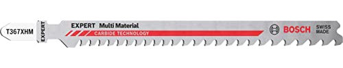 Bosch 10x Hojas de sierra de calar EXPERT Multi Material T367XHM (para Acero resistente, Aluminio, Madera de construcción, Plásticos, Longitud 132 mm, Professional Accesorios Sierra de calar)